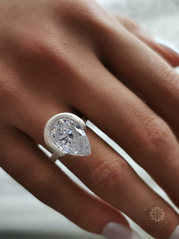 Water Drop Diamond Ring